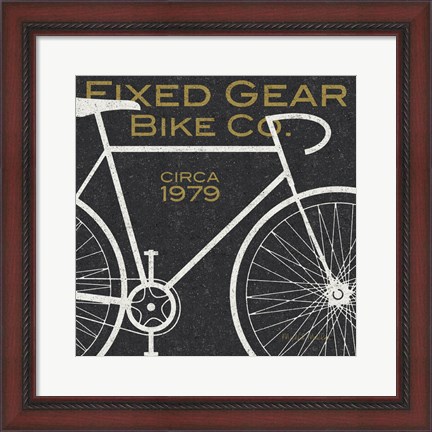 Framed Fixed Gear Bike Co. Print