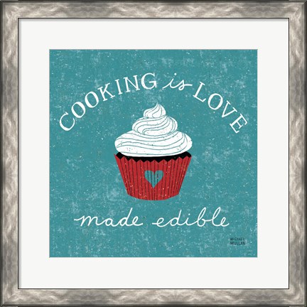 Framed Cooking is Love Print