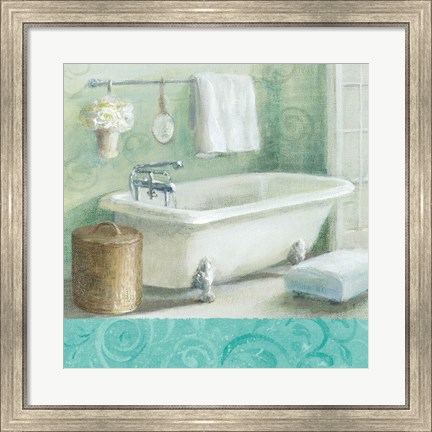 Framed Refresh Bath Border I Print