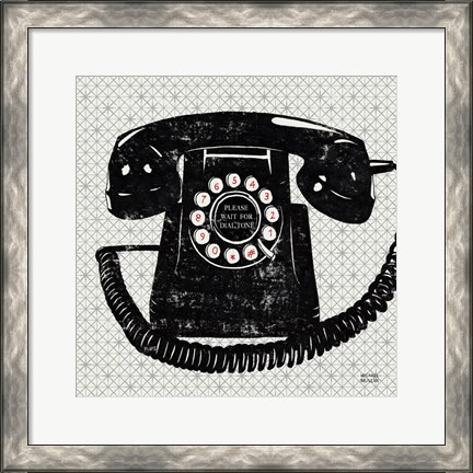 Framed Vintage Analog Phone Print