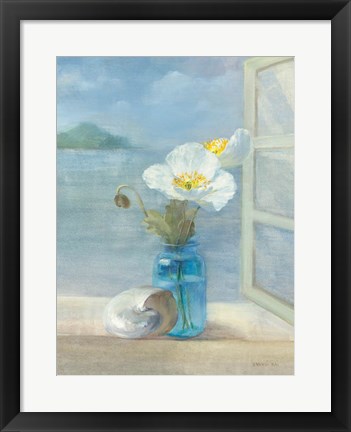 Framed Coastal Floral II Print