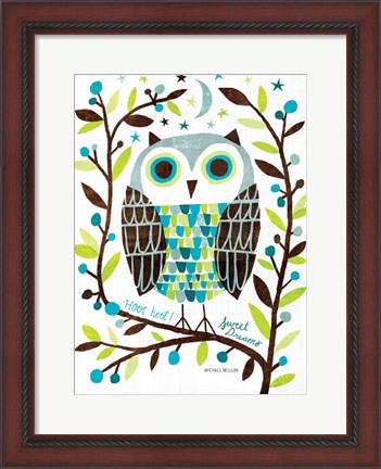 Framed Night Owl I Print