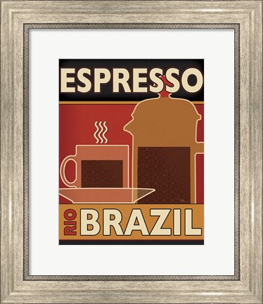 Framed Deco Coffee I Print