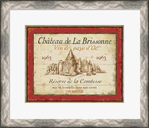 Framed French Wine Labels I Print