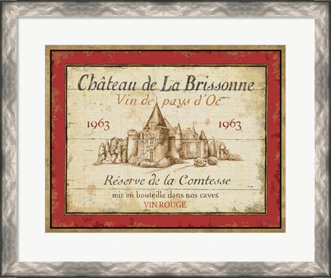 Framed French Wine Labels I Print