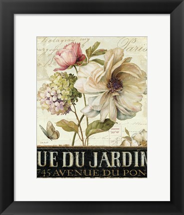 Framed Marche de Fleurs II Print