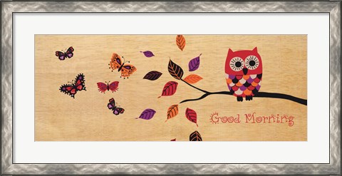 Framed Good Morning Owl Print