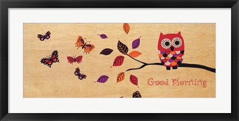 Framed Good Morning Owl Print