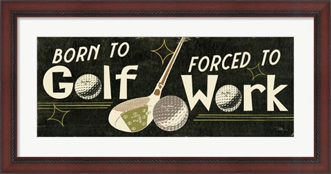 Framed Funny Golf III Print