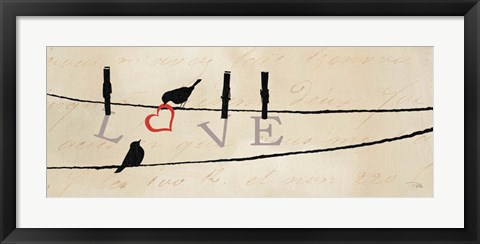 Framed Bird at Heart II Print