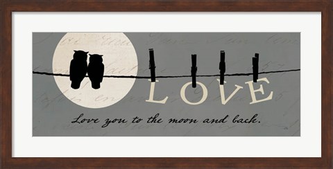 Framed Moon Lovers I Print