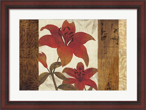 Framed Floral Harmony I Print