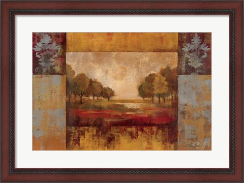 Framed Landscape in Gold Print