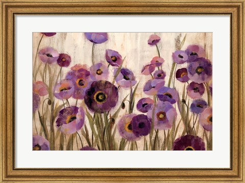 Framed Pink and Purple Flowers Print