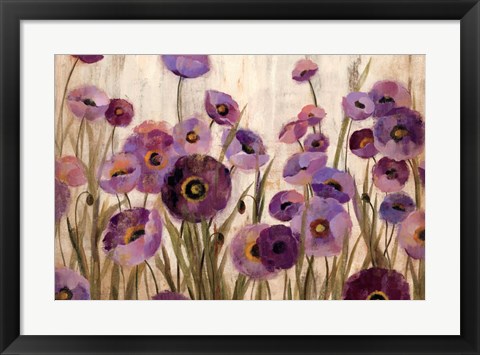 Framed Pink and Purple Flowers Print