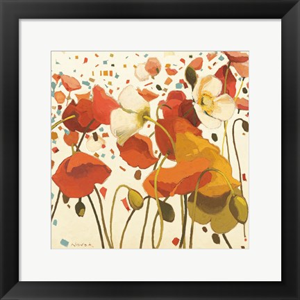 Framed Coral Confetti Print