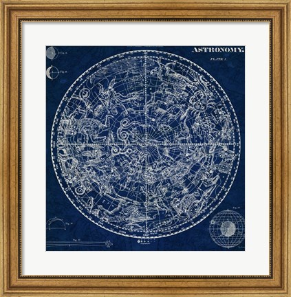 Framed Celestial Blueprint Print