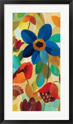 Framed Summer Floral Panel I Print