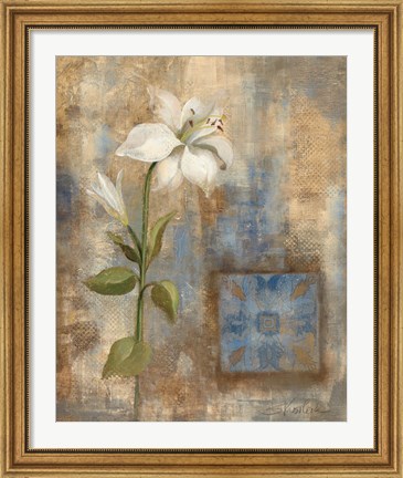 Framed Lily and Tile Print