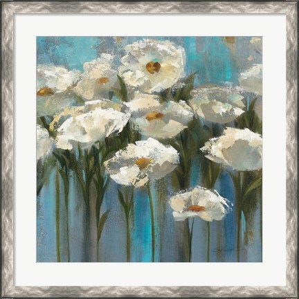 Framed Anemones by the Lake Sq Print