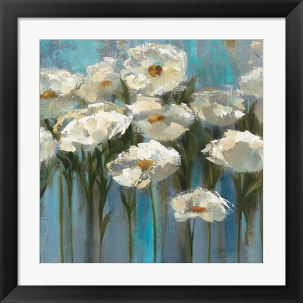 Framed Anemones by the Lake Sq Print