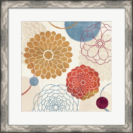 Framed Abstract Bouquet II Print