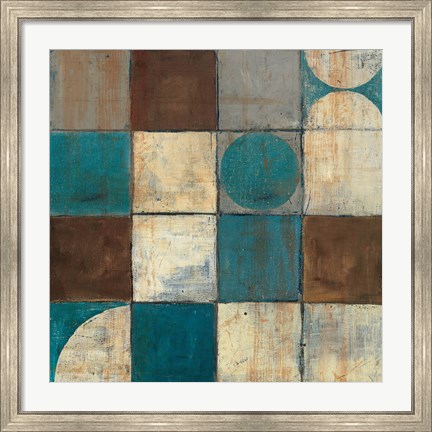 Framed Tango Detail II - Blue Brown Print