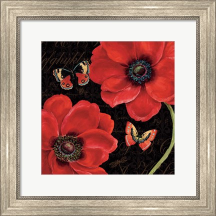 Framed Petals and Wings III Print