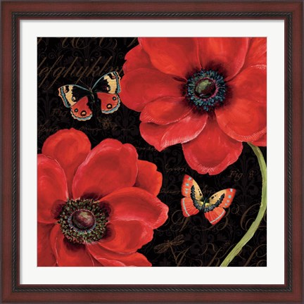 Framed Petals and Wings III Print
