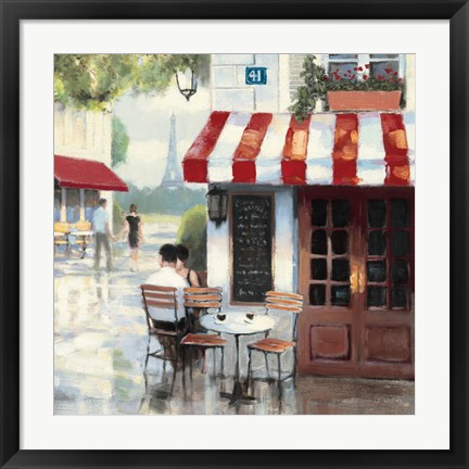 Framed Relaxing at the Cafe II Print