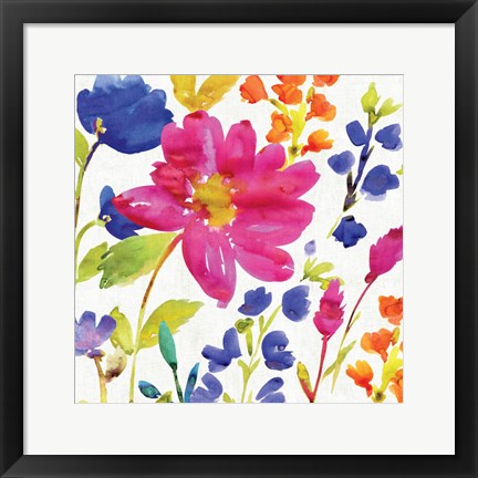 Framed Floral Medley I Print