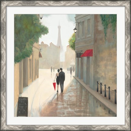 Framed Paris Romance I Print