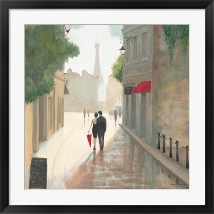 Framed Paris Romance I Print