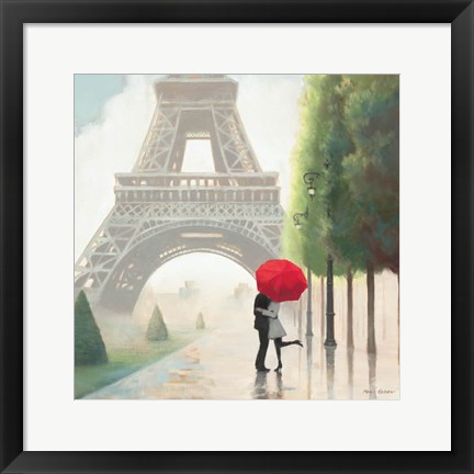 Framed Paris Romance II Print