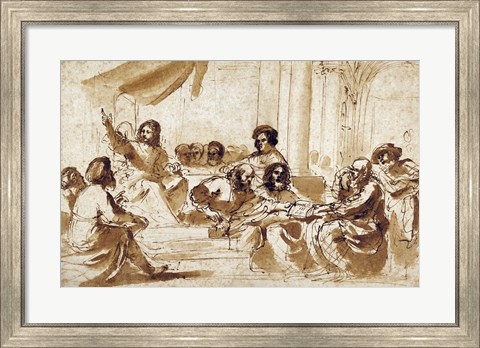 Framed Christ Preaching in the Temple Print