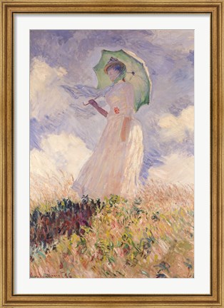 Framed Woman with Parasol turned to the Left, 1886 Print