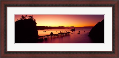 Framed Sunrise on Trinidad Bay, Trinidad, Humboldt County, California, USA Print