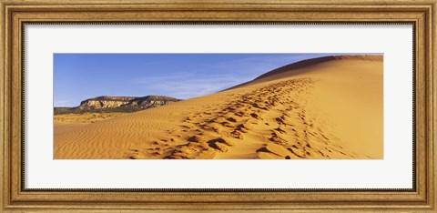 Framed Sand dunes in the desert, Coral Pink Sand Dunes State Park, Utah, USA Print