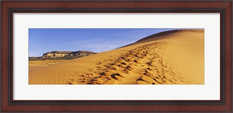 Framed Sand dunes in the desert, Coral Pink Sand Dunes State Park, Utah, USA Print