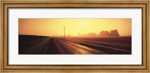 Framed Sunrise Road Maryland USA Print