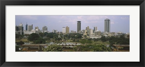 Framed Skyline View of Nairobi, Kenya Print