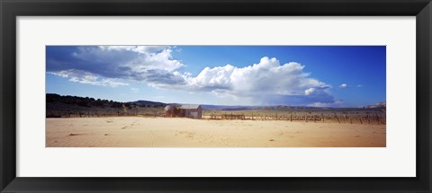 Framed Old well and ranch in the desert, Utah, USA Print