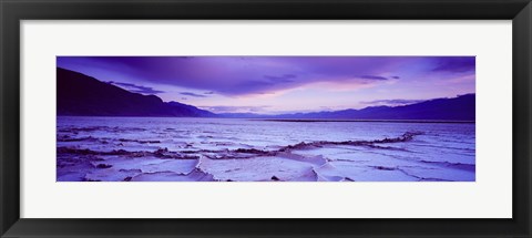 Framed Salt Flat at Sunset, Death Valley, California (horizontal) Print