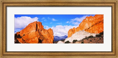 Framed Rock formations, Garden of The Gods, Colorado Springs, Colorado, USA Print