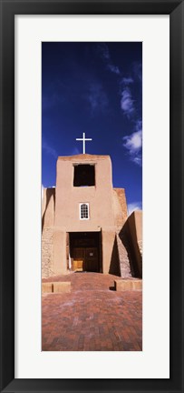 Framed Facade of a church, San Miguel Mission, Santa Fe, New Mexico, USA Print