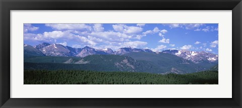 Framed Mountains fr Beaver Meadows Rocky Mt National Park CO USA Print