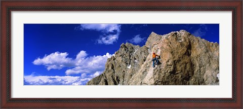 Framed Rock Climber Grand Teton National Park WY USA Print