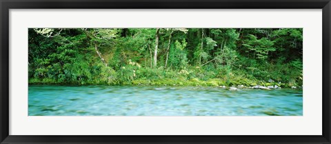 Framed Routeburn River near the Dart River and start of Routeburn Track and Mt Aspiring National Park, South Island, New Zealand Print
