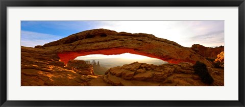 Framed Mesa Arch glowing at sunrise, Canyonlands National Park, Utah, USA Print