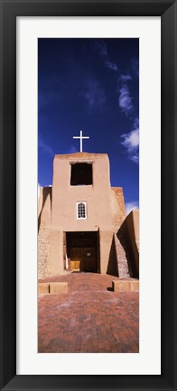 Framed Facade of a church, San Miguel Mission, Santa Fe, New Mexico, USA Print
